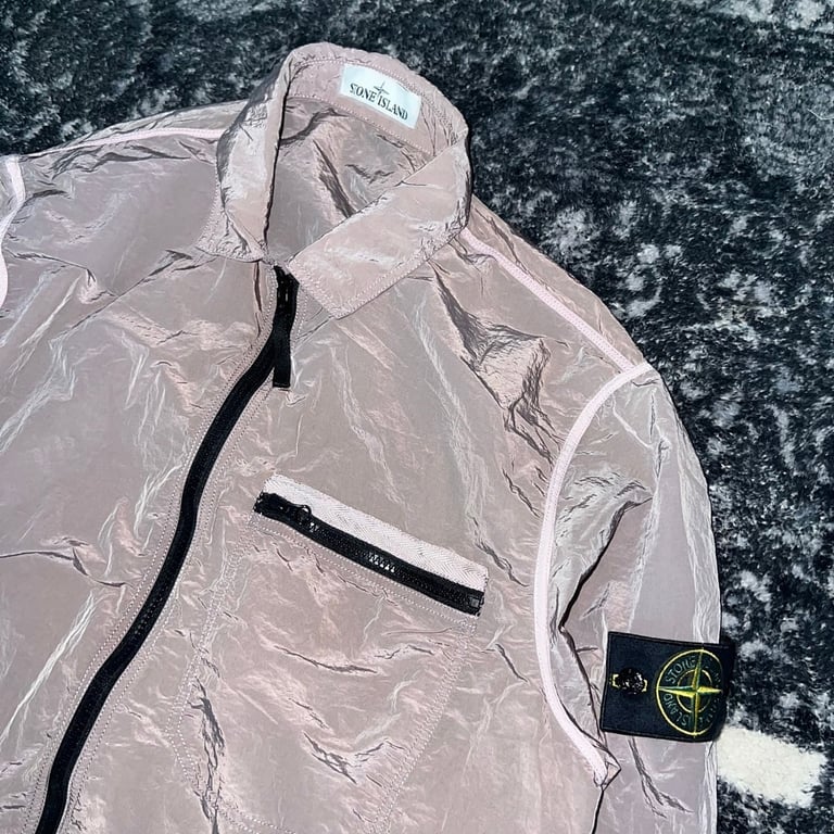 Stone Island 24SS Metallic Nylon Jacket Pink - 9