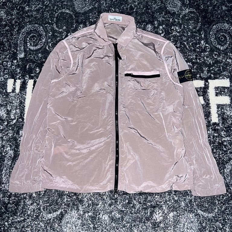 Stone Island 24SS Metallic Nylon Jacket Pink - 10