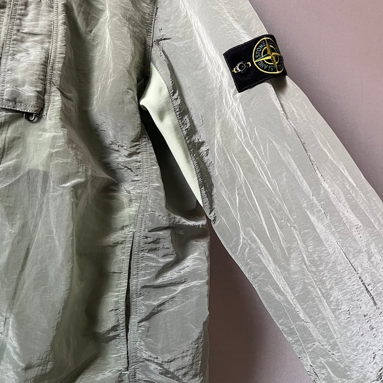 Stone Island 18SS Nylon Metal Overshirt Mint Green - 11
