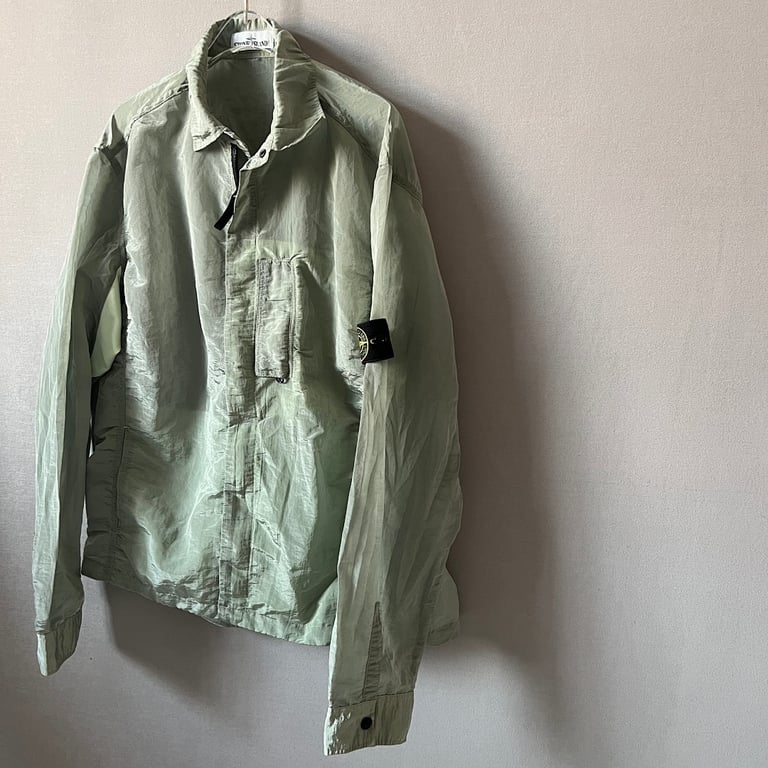 Stone Island 18SS Nylon Metal Overshirt Mint Green - 16