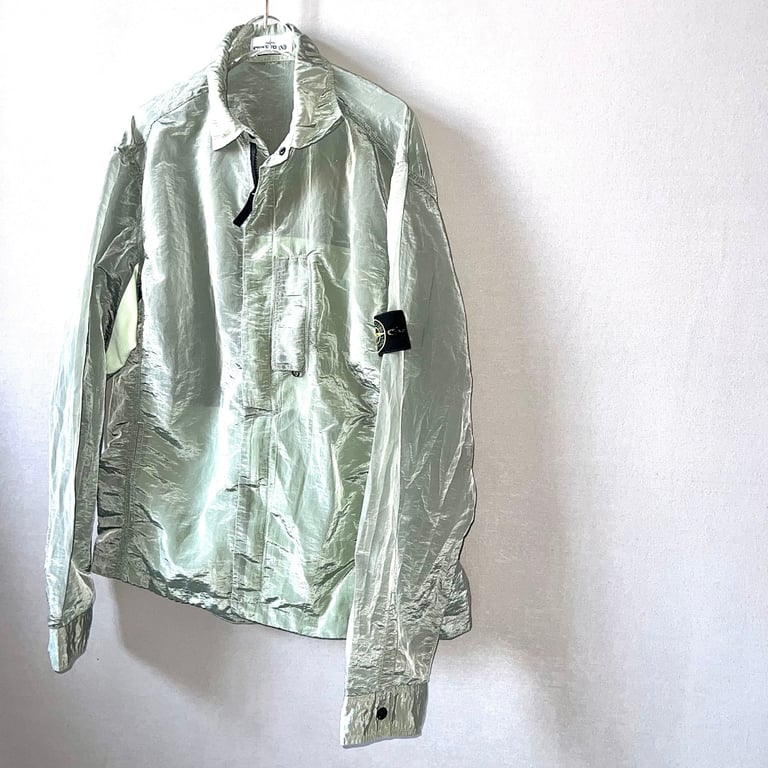 Stone Island 18SS Nylon Metal Overshirt Mint Green - 17