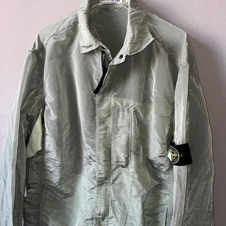 Stone Island 18SS Nylon Metal Overshirt Mint Green - 18