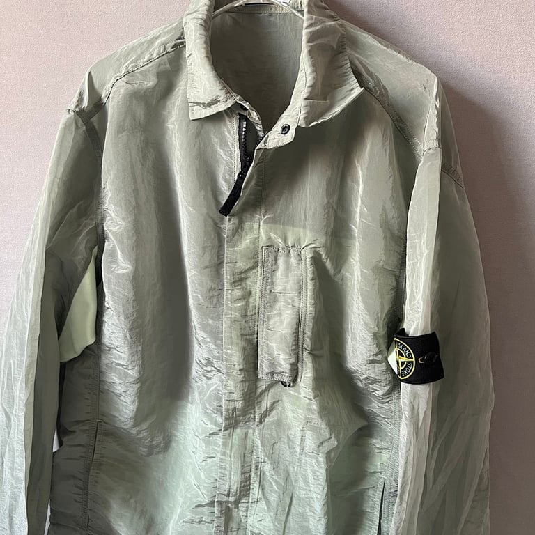 Stone Island 18SS Nylon Metal Overshirt Mint Green - 19