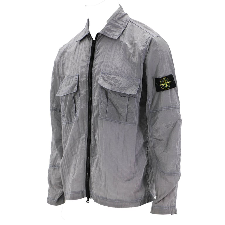 Stone Island 19SS Metallic Nylon Jacket Lavender - 4