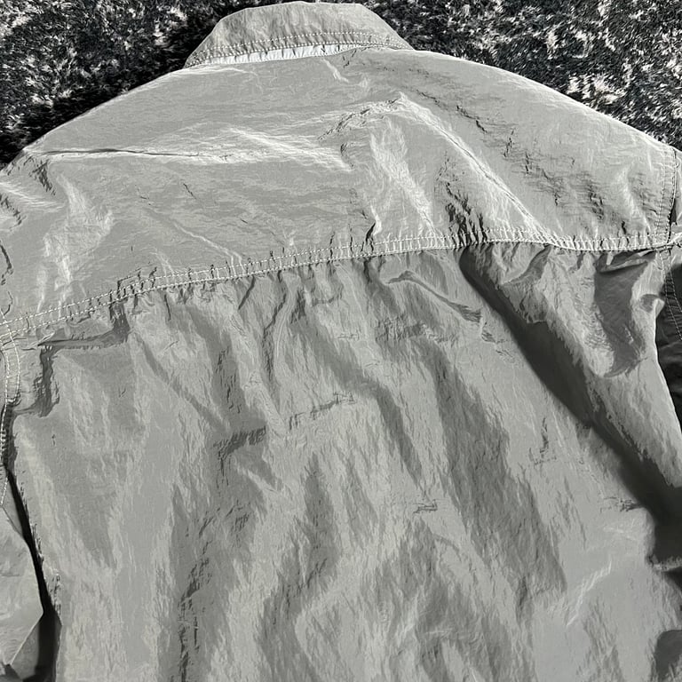 Stone Island 25SS Metallic Nylon Overshirt Silver - 14