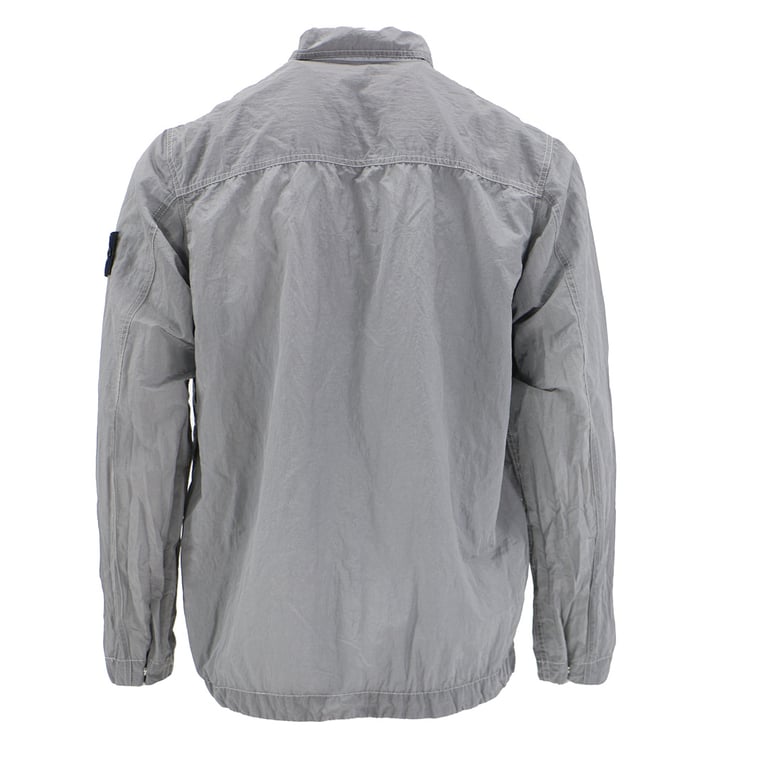 Stone Island 25SS Metallic Nylon Overshirt Silver - 19
