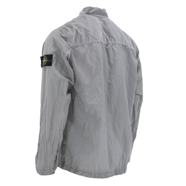 Stone Island 25SS Metallic Nylon Overshirt Silver - 20
