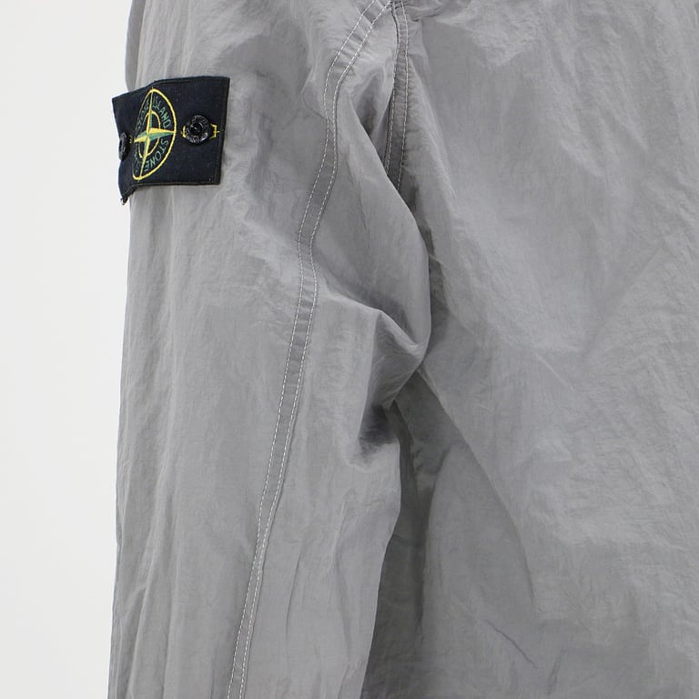 Stone Island 25SS Metallic Nylon Overshirt Silver - 21