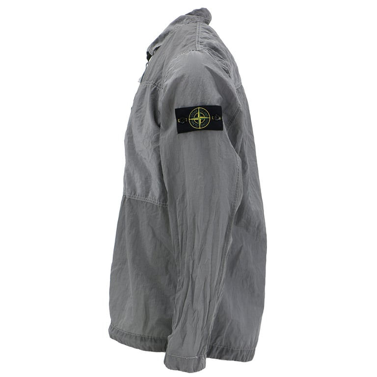 Stone Island 25SS Metallic Nylon Overshirt Silver - 25