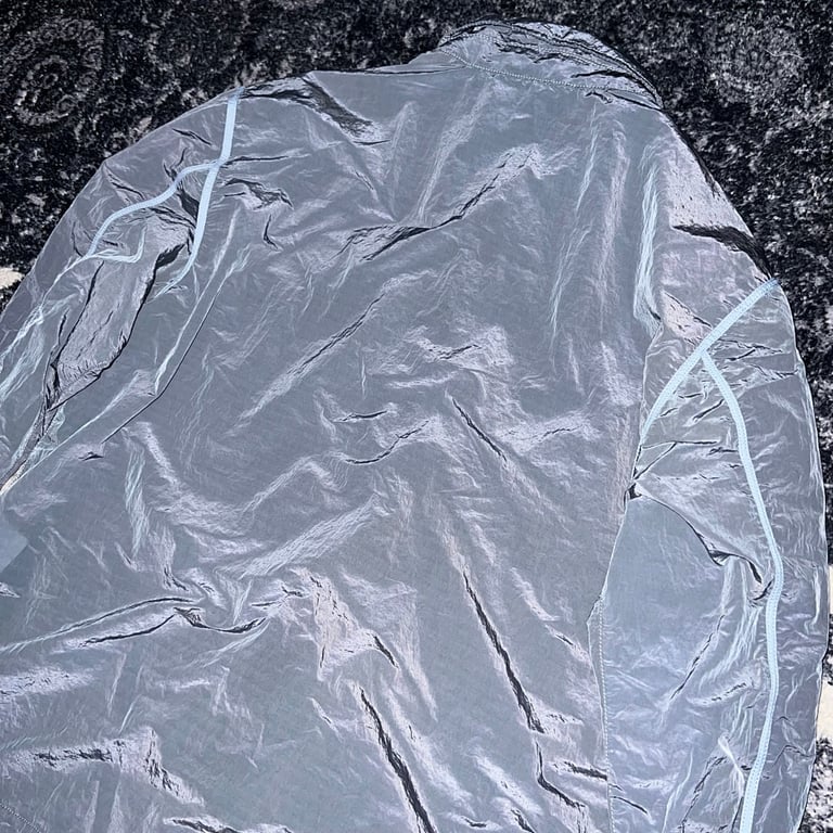 Stone Island 24SS Metallic Nylon Overshirt Ice Blue - 16