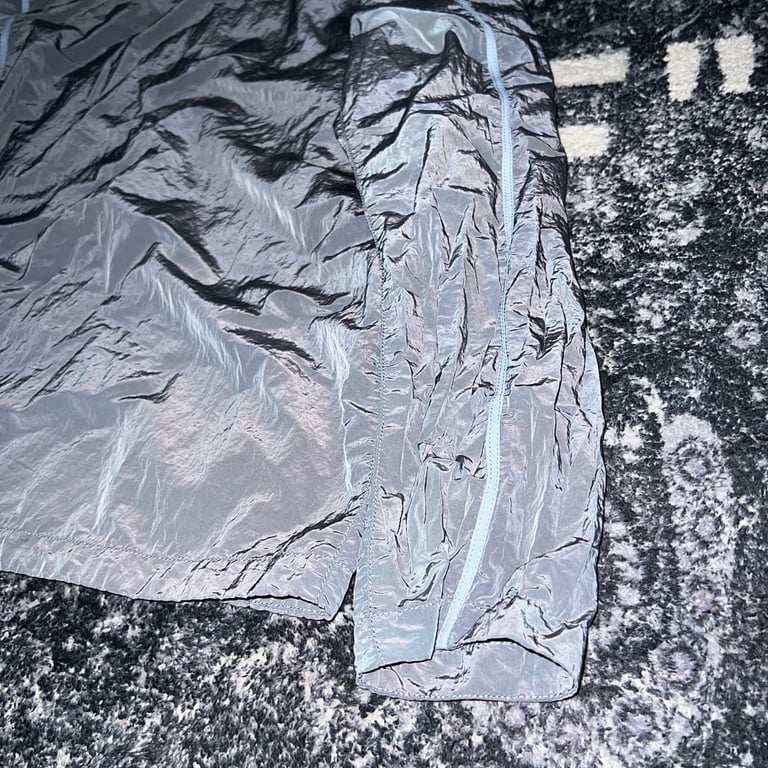 Stone Island 24SS Metallic Nylon Overshirt Ice Blue - 8