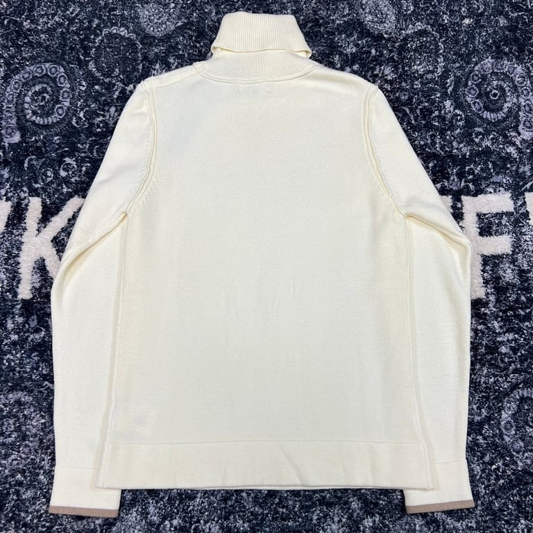Stone Island 23FW Turtleneck Knit Sweater Cream - 4