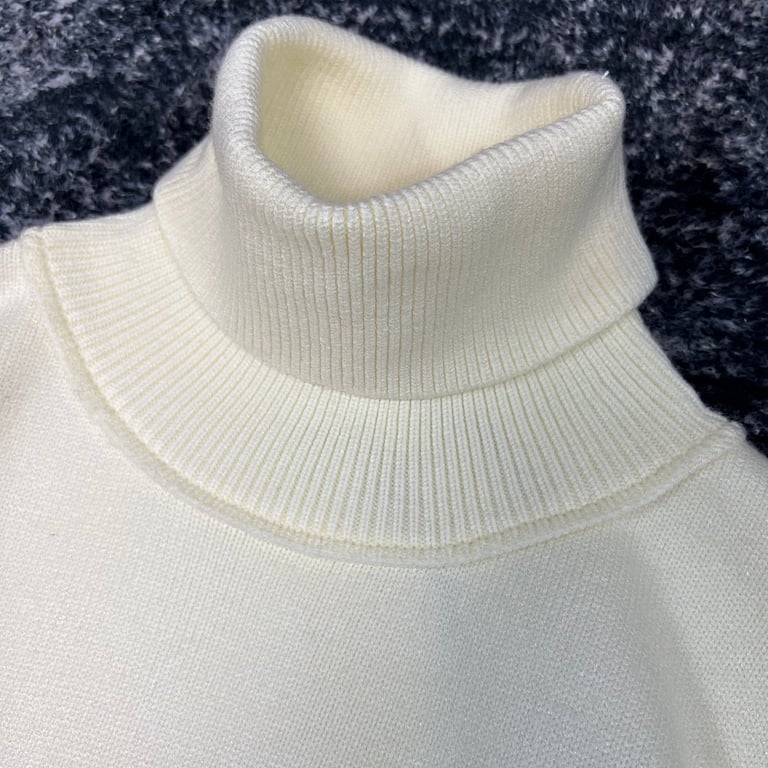 Stone Island 23FW Turtleneck Knit Sweater Cream - 6