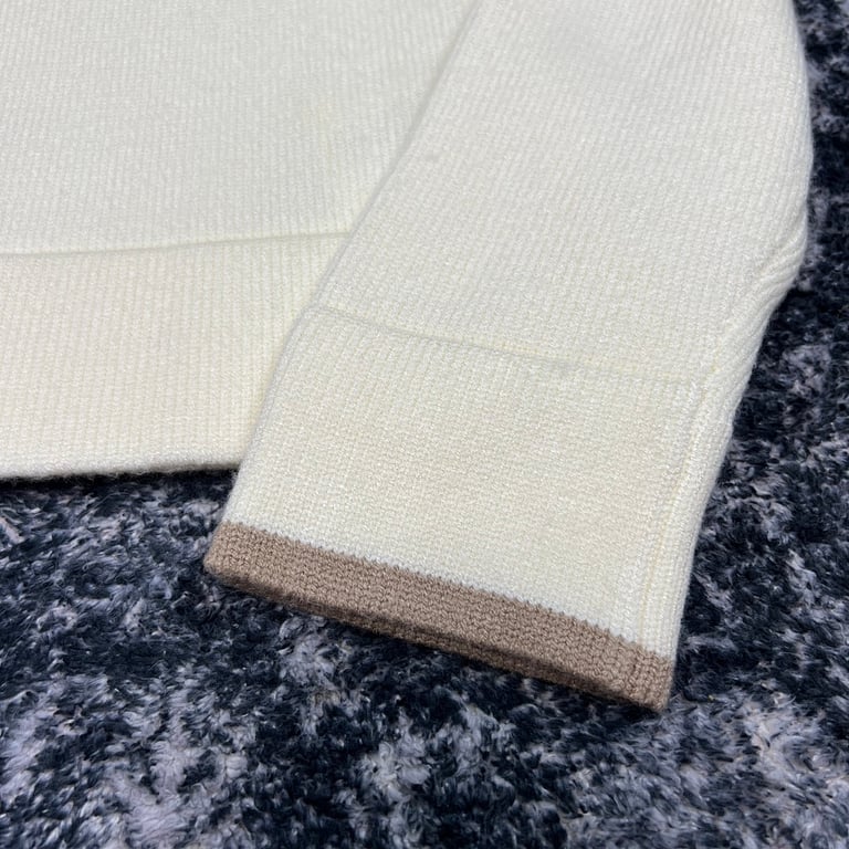 Stone Island 23FW Turtleneck Knit Sweater Cream - 8