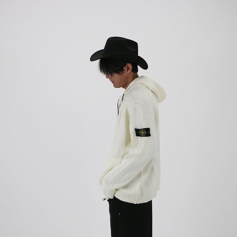 Stone Island 23FW Thick Knit Zip Hoodie - 11