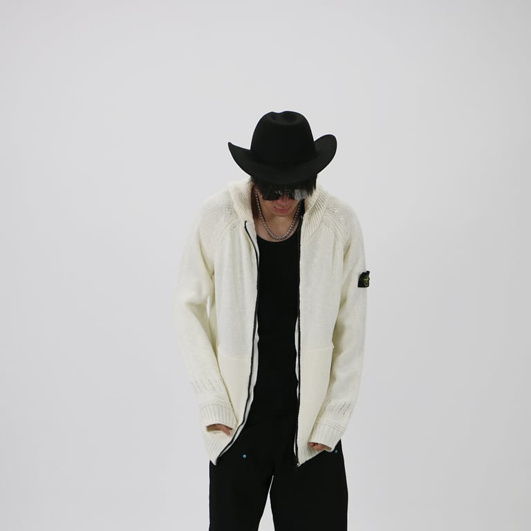 Stone Island 23FW Thick Knit Zip Hoodie - 12