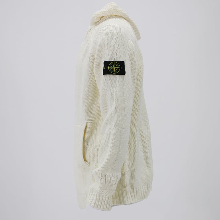 Stone Island 23FW Thick Knit Zip Hoodie - 4
