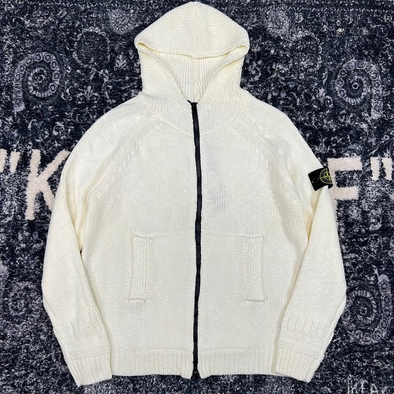Stone Island 23FW Thick Knit Zip Hoodie - 31