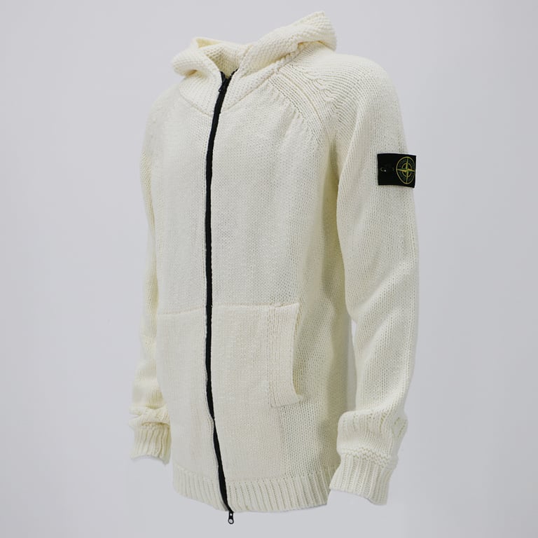 Stone Island 23FW Thick Knit Zip Hoodie - 5