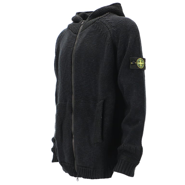 Stone Island 23FW Thick Knit Zip Hoodie - 9
