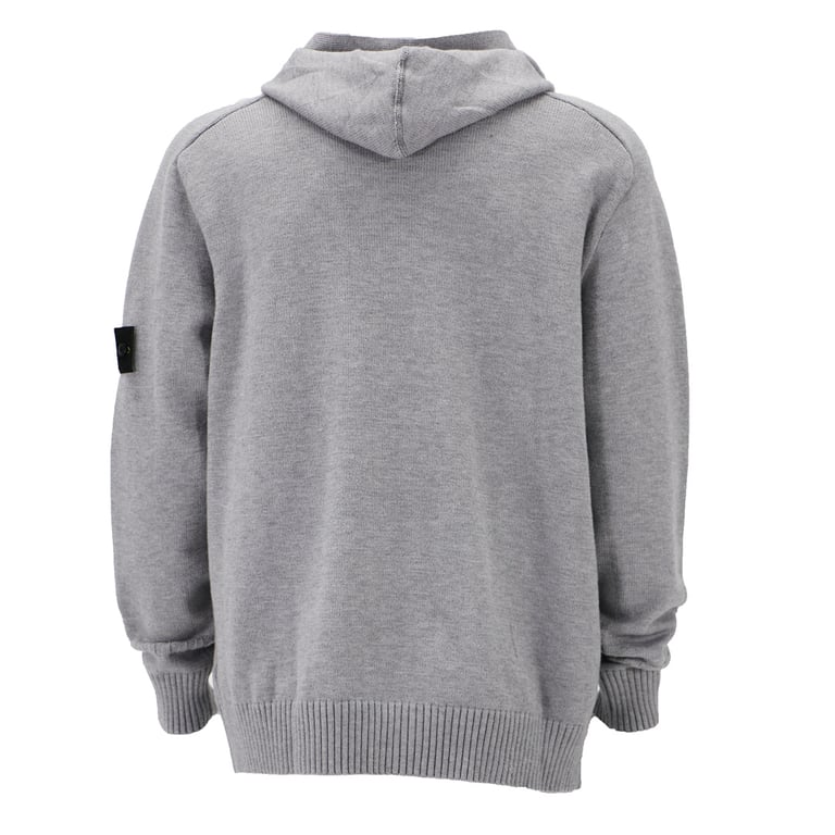 Stone Island Knitted Zip Hoodie Grey - 12