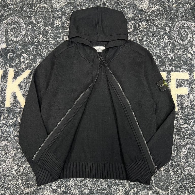 Stone Island Knitted Zip Hoodie Grey - 20