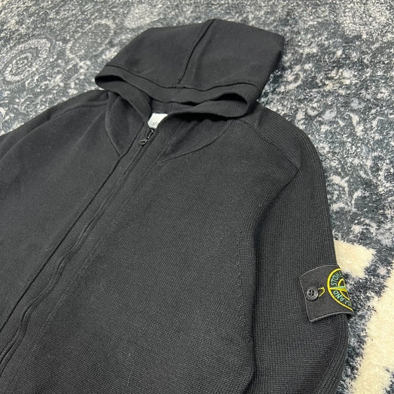 Stone Island Knitted Zip Hoodie Grey - 25