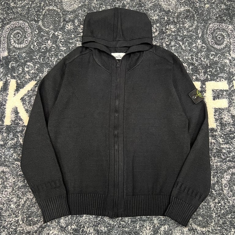 Stone Island Knitted Zip Hoodie Grey - 26