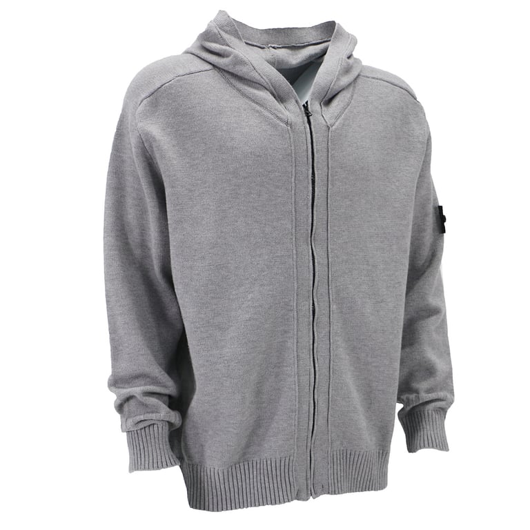 Stone Island Knitted Zip Hoodie Grey - 10