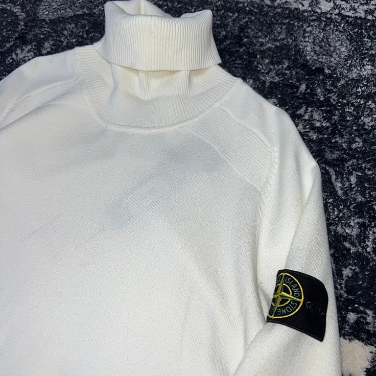 Stone Island Turtleneck Sweater White - 7