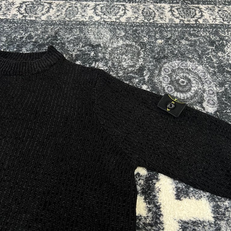 Stone Island 23FW Ribbed Crewneck Sweater Cream - 13