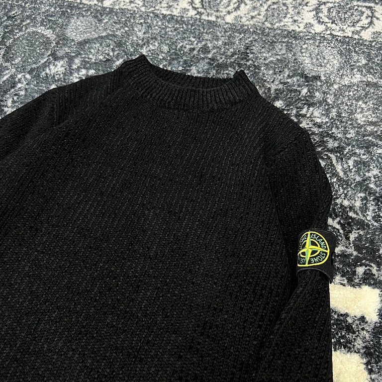 Stone Island 23FW Ribbed Crewneck Sweater Cream - 14
