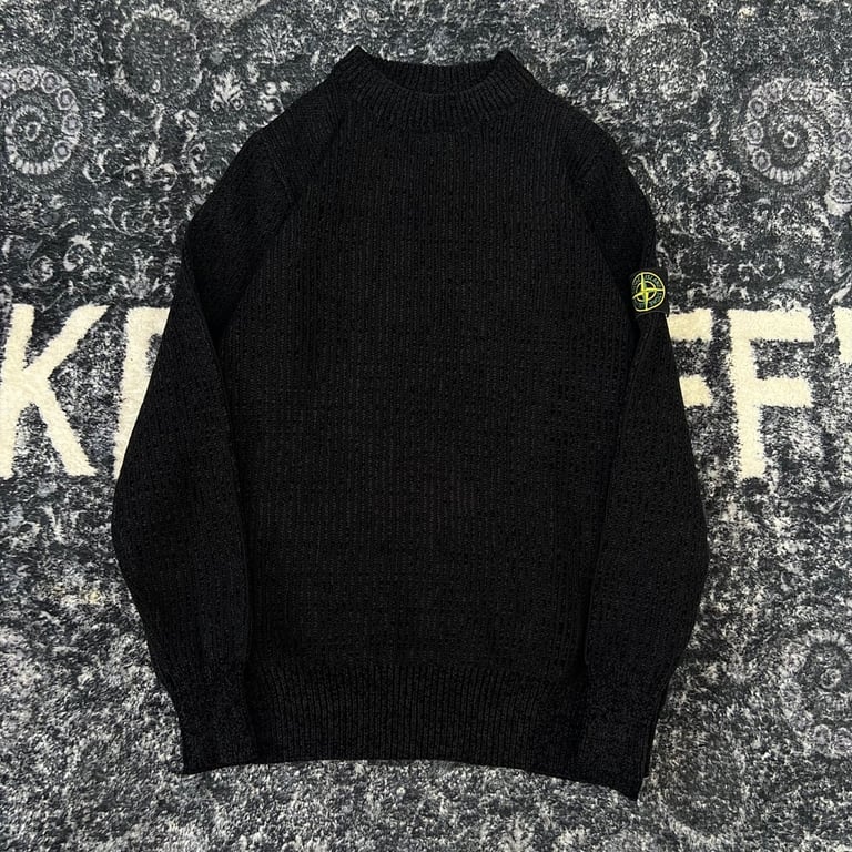 Stone Island 23FW Ribbed Crewneck Sweater Cream - 15
