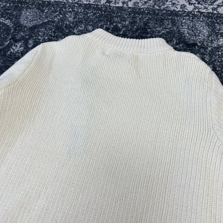 Stone Island 23FW Ribbed Crewneck Sweater Cream - 3