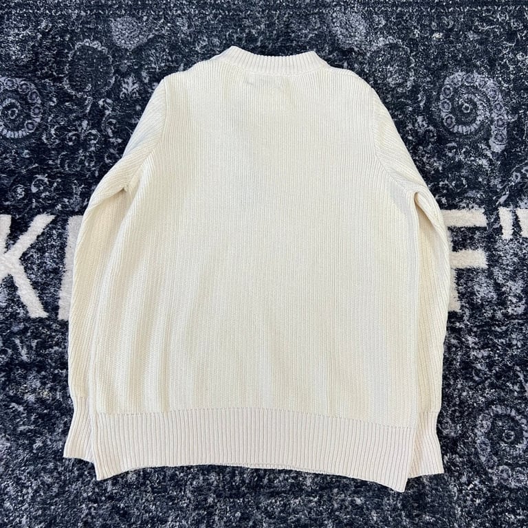 Stone Island 23FW Ribbed Crewneck Sweater Cream - 4
