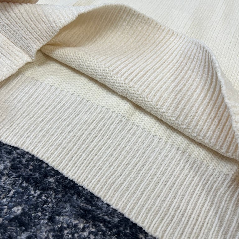 Stone Island 23FW Ribbed Crewneck Sweater Cream - 5