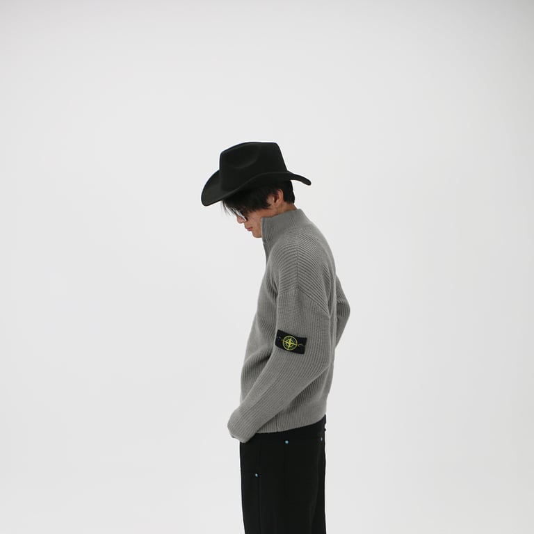 Stone Island Half-Zip Ribbed Knit Sweater - 2