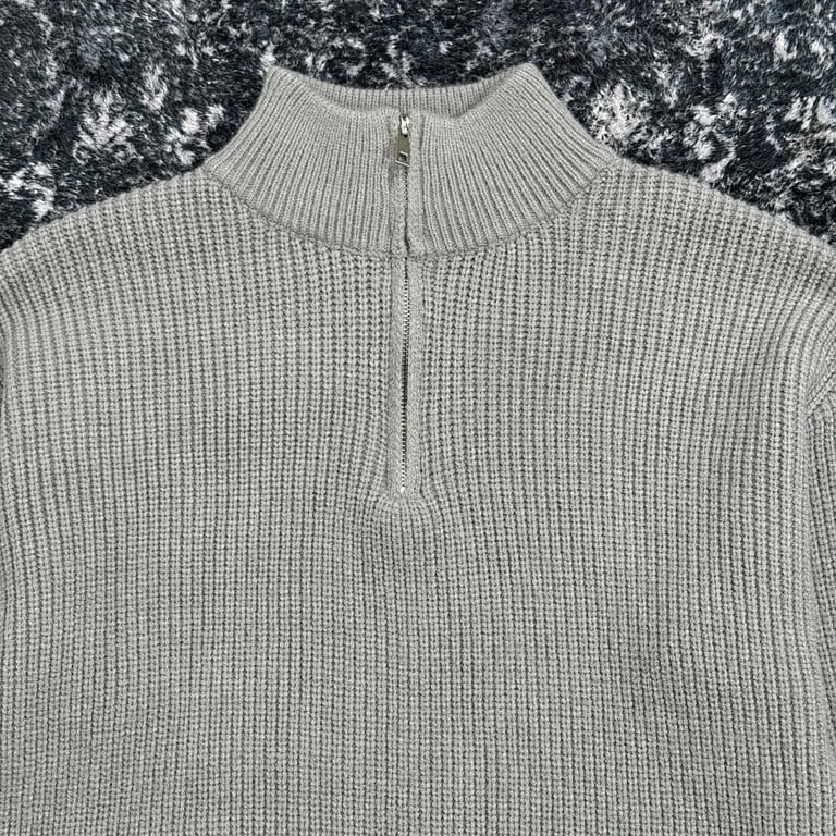 Stone Island Half-Zip Ribbed Knit Sweater - 22