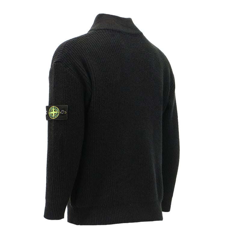 Stone Island Half-Zip Ribbed Knit Sweater - 25