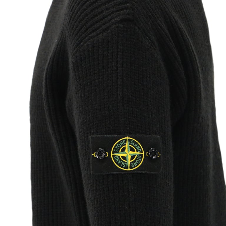 Stone Island Half-Zip Ribbed Knit Sweater - 26