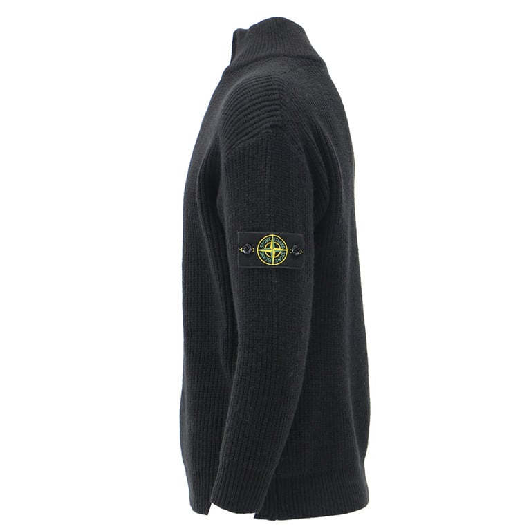 Stone Island Half-Zip Ribbed Knit Sweater - 27
