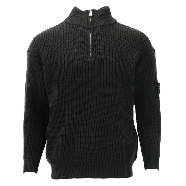 Stone Island Half-Zip Ribbed Knit Sweater - 29