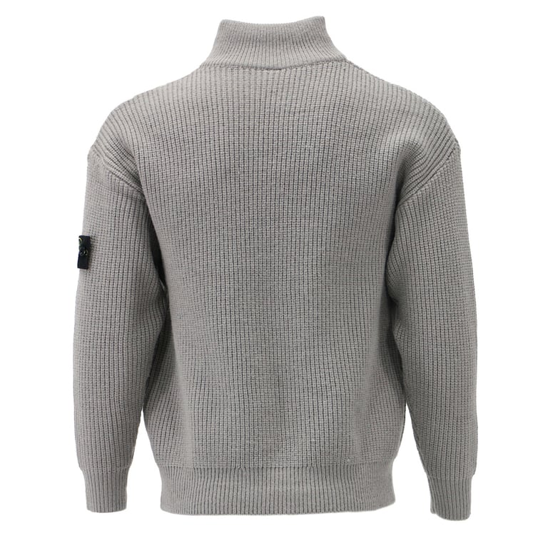 Stone Island Half-Zip Ribbed Knit Sweater - 30