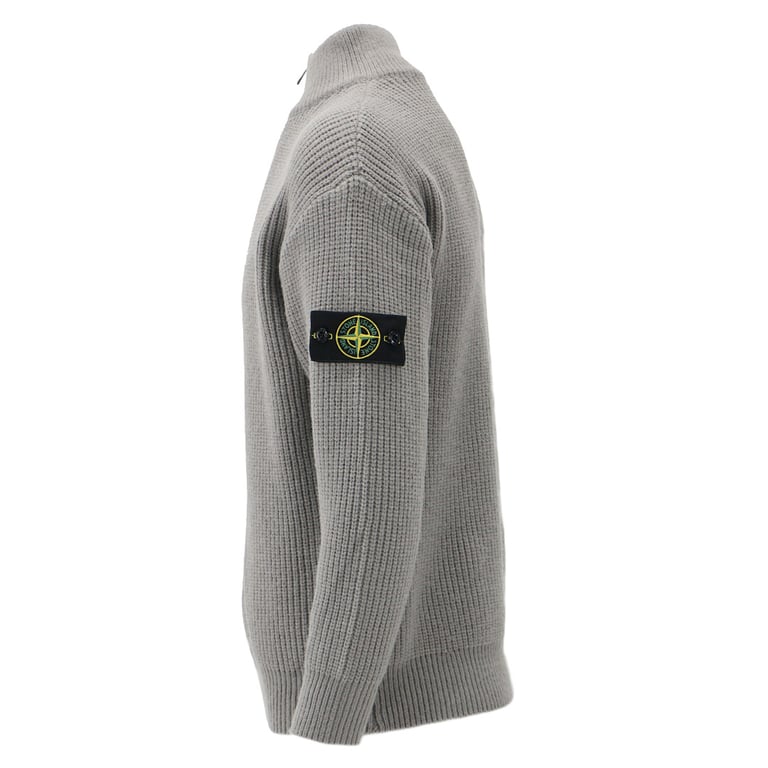 Stone Island Half-Zip Ribbed Knit Sweater - 33