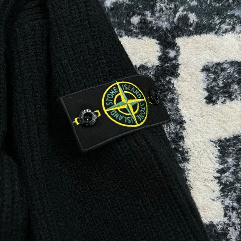 Stone Island Half-Zip Ribbed Knit Sweater - 8