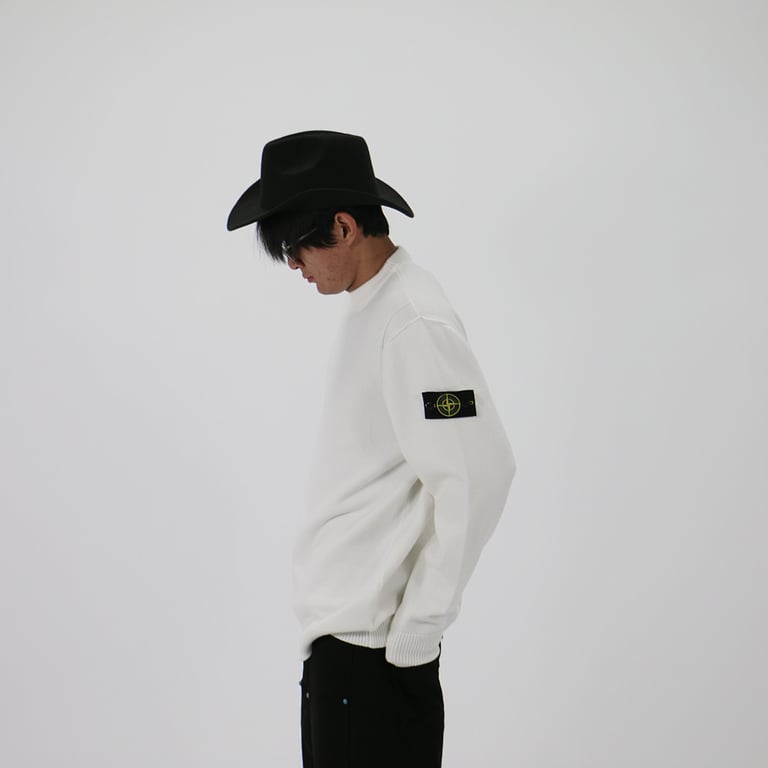 Stone Island White Crewneck Sweater - 4