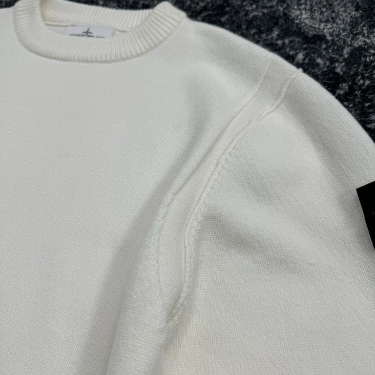 Stone Island White Crewneck Sweater - 42