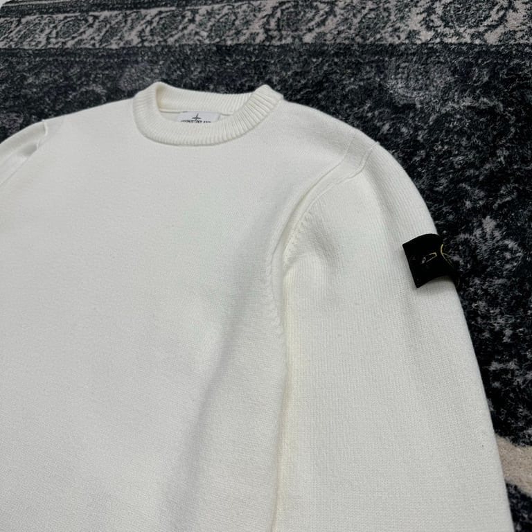 Stone Island White Crewneck Sweater - 44