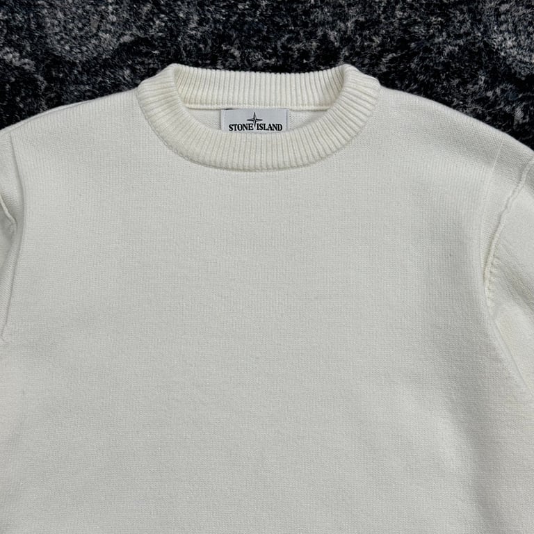 Stone Island White Crewneck Sweater - 46
