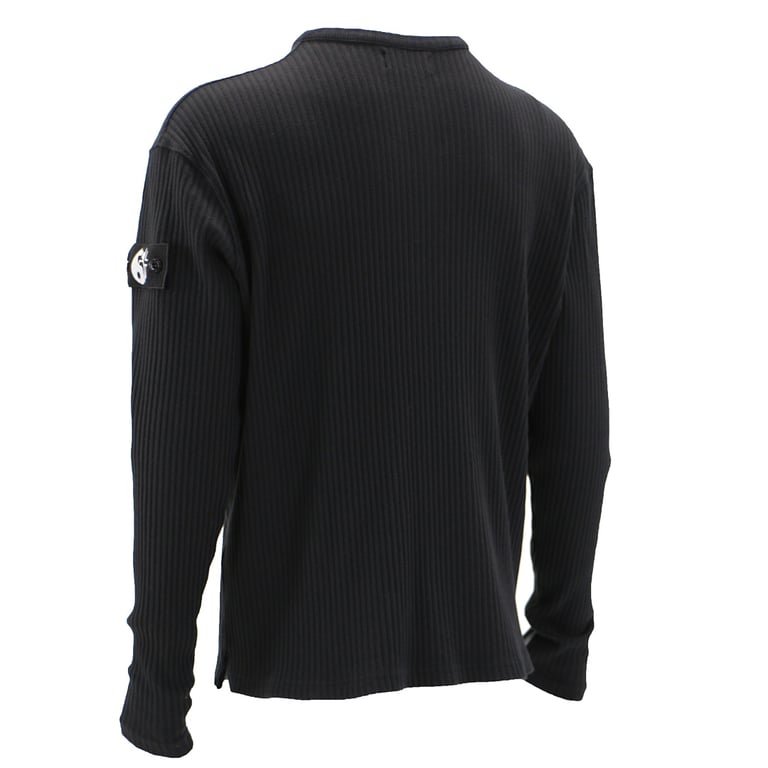 Stone Island Ribbed Henley Long Sleeve - 3